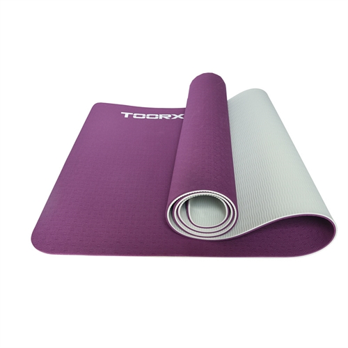 Toorx Pro Yoga Mat - 6 mm (Lila / Grå)